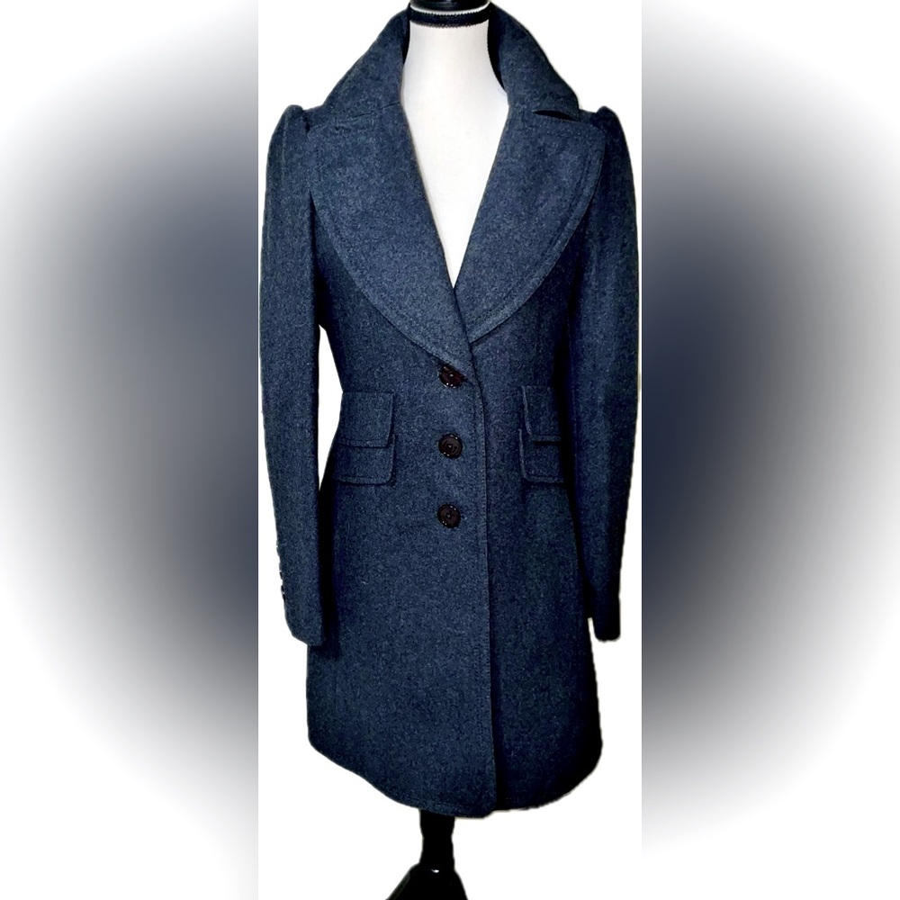 Jessica Simpson Wool Blend single breasted Coat (gray)
